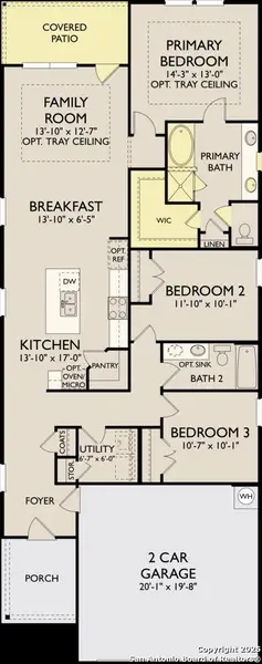2D floor plan layout of this home in Meadows at Hennersby Hollow 40's, San Antonio, TX (Image 5). 2D floor plan layout of this home in Meadows at Hennersby Hollow 40's, San Antonio, TX (Image 5).