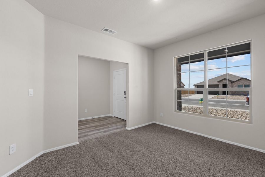 Representative unfurnished interior of a home built from the Gulfport by D.R. Horton in Yukon Ridge, Odessa (Image 17). Representative unfurnished interior of a home built from the Gulfport by D.R. Horton in Yukon Ridge, Odessa (Image 17).