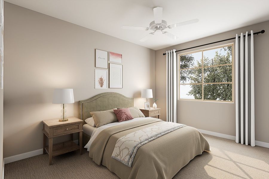 Representative furnished interior of a home built from the Grove Plan 50-3 by Tri Pointe Homes in Waterston Central, Gilbert (Image 17).