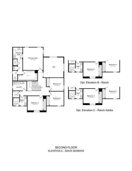 2D floor plan layout of this home in Parkside, Avondale, AZ (Image 3).