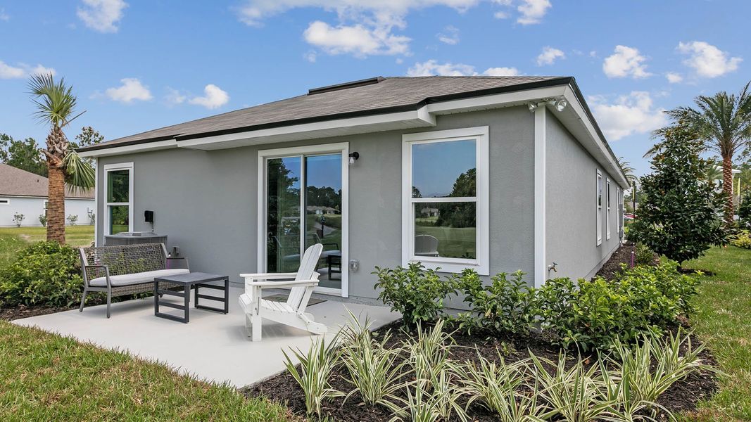 Exterior details and patio area of a home in Grand Reserve, Bunnell (Image 3). Exterior details and patio area of a home in Grand Reserve, Bunnell (Image 3).