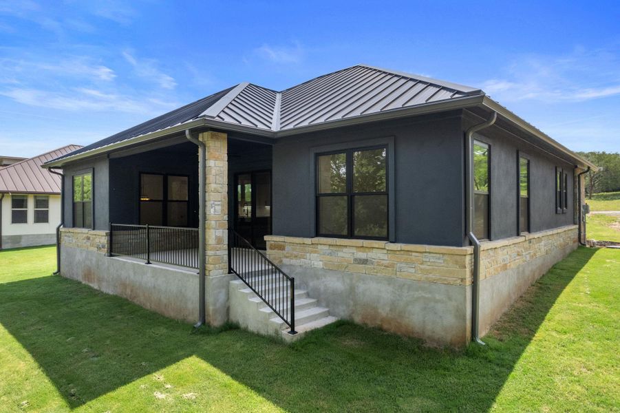 Front exterior of a new home in , Horseshoe Bay, TX, highlighting curb appeal (Image 18).