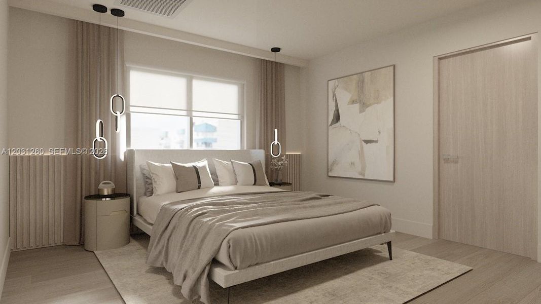 Furnished interior view inside a new home in , Miami Beach (Image 7).