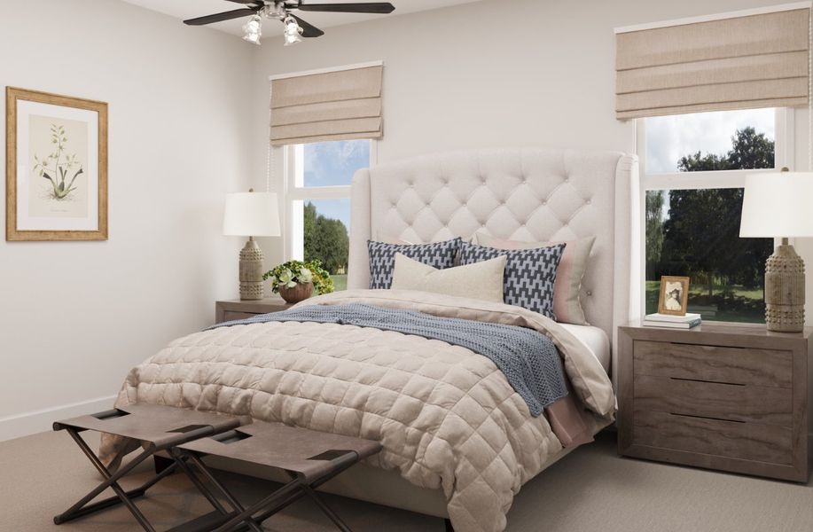 Representative furnished interior of a home built from the Conroe by Beazer Homes in Waterbend, Euless (Image 11).