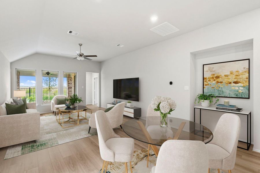 Furnished interior view inside a new home in Bridgeland, Cypress (Image 9).