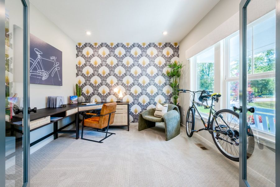 Representative furnished interior of a home built from the Greenbriar by Fischer Homes in Three Rivers, Euharlee (Image 35).