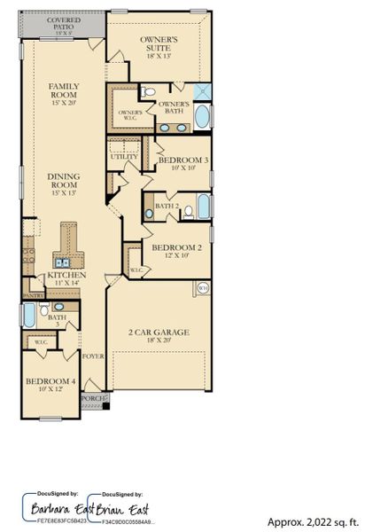 Visualize the thoughtful layout of this home with clearly defined living areas and a convenient covered patio.
