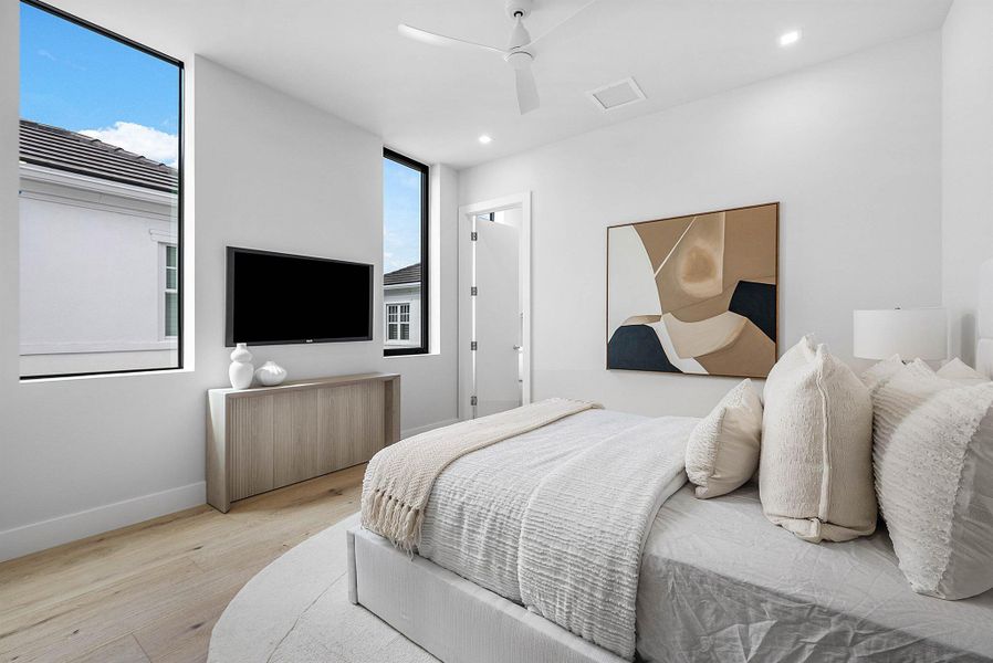 Furnished interior view inside a new home in , Delray Beach (Image 15). Furnished interior view inside a new home in , Delray Beach (Image 15).