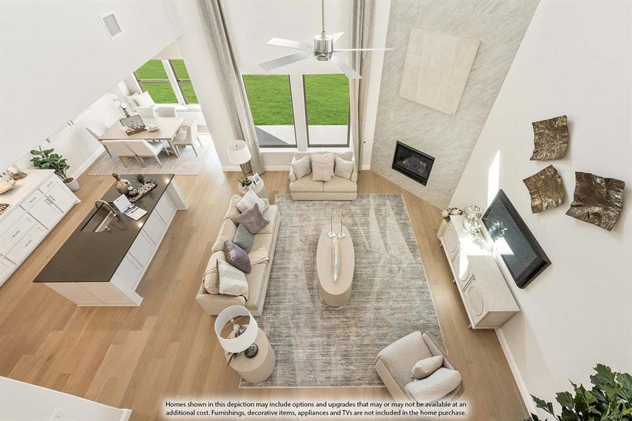 Furnished interior view inside a new home in ArrowBrooke, Aubrey (Image 27).