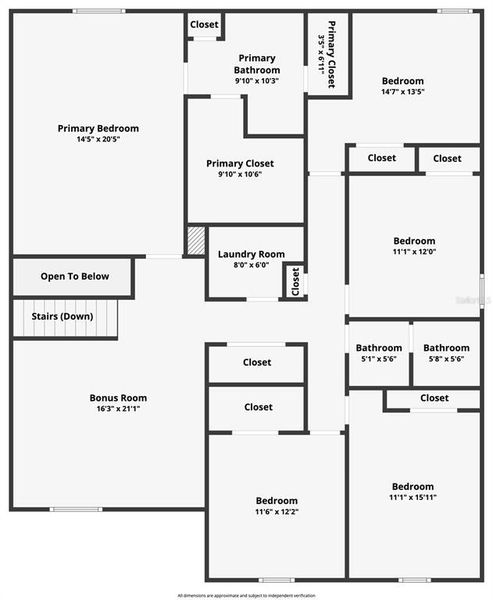 2D floor plan layout of this home in Angeline: The Estates, Land O' Lakes, FL (Image 6).
