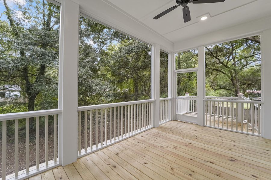 Exterior details and patio area of a home in , Johns Island (Image 39).