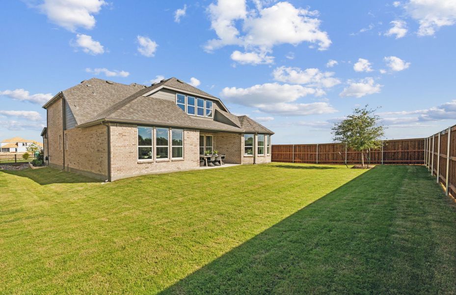 Spacious, fenced-in backyard