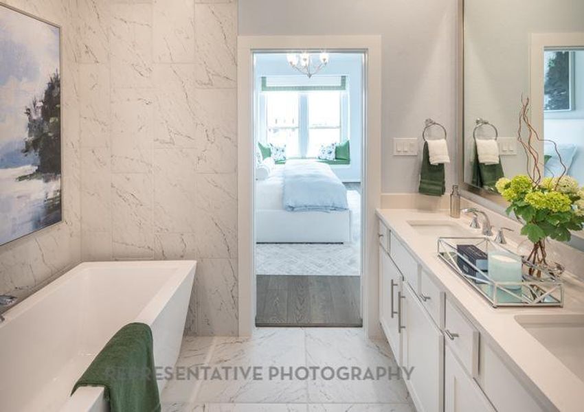 Furnished interior view inside a new home in Bridgeland Central: The Cottages, Cypress (Image 4).