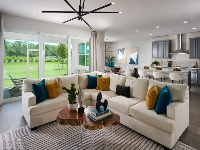 Furnished interior view inside a new home in Crescent Lakes - Signature Series, Punta Gorda (Image 5).