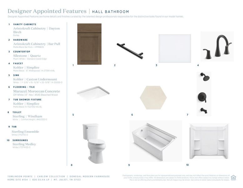Sample of building materials used in homes in Tomlinson Pointe, Mount Juliet (Image 11).