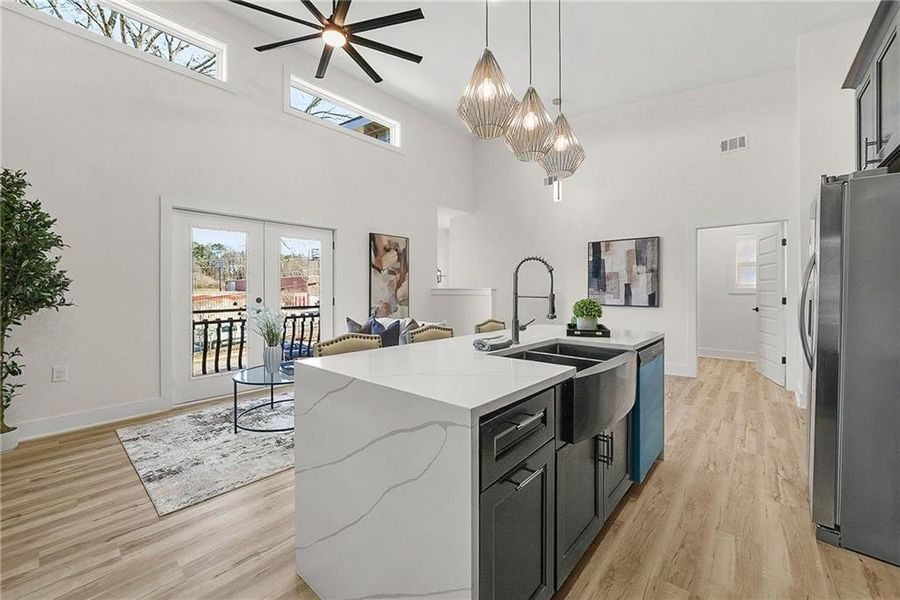 Furnished interior view inside a new home in , Atlanta (Image 14).