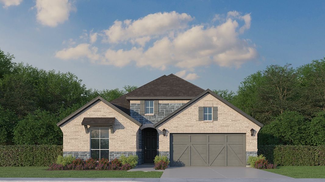 Plan 1523 Elevation B with Stone Plan 1523 Elevation B with Stone