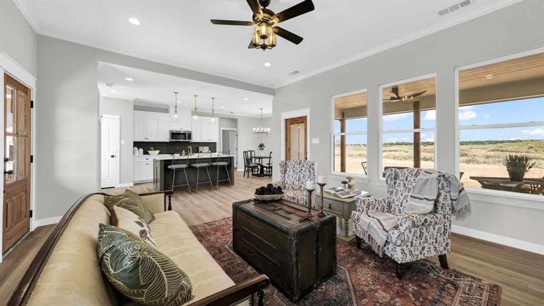 Furnished interior view inside a new home in Parallel Pastures, Poolville (Image 8).