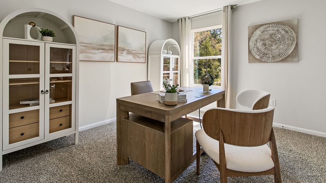 Representative furnished interior of a home built from the HAYDEN II by D.R. Horton in Copes Landing, Jacksonville (Image 23).