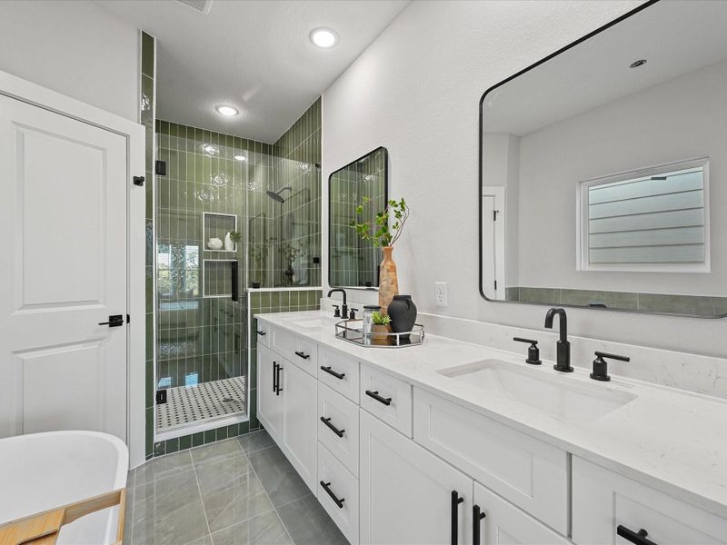 Furnished interior view inside a new home in Skyline Homes at Cavalcade, Houston (Image 15).