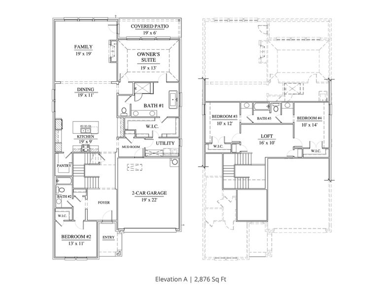 2D floor plan layout for the Alyssa by Our Country Homes in Parks of Aledo, Aledo, TX (Image 3).