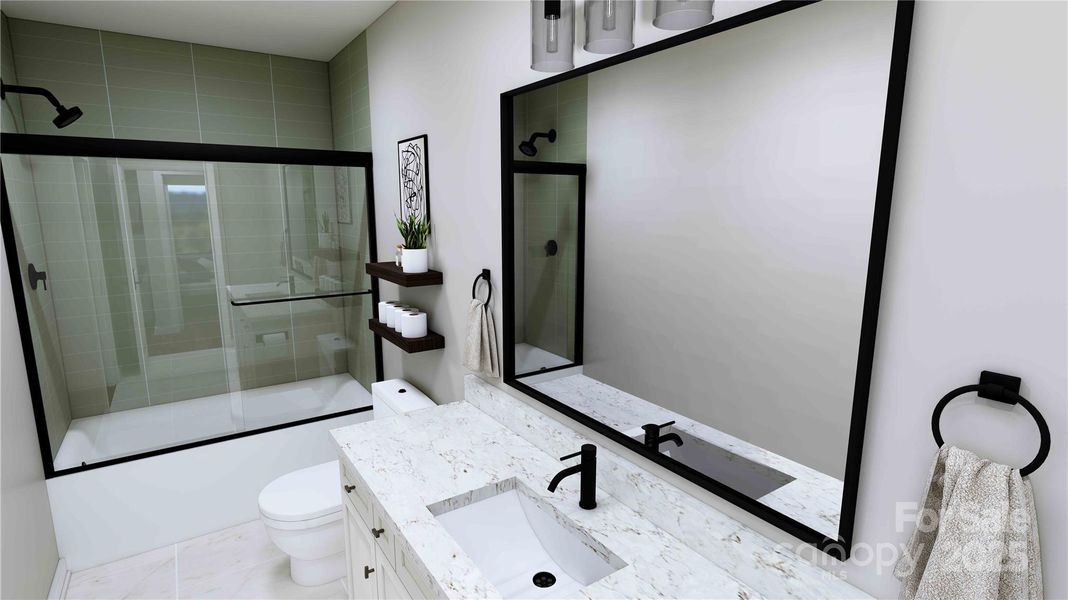 Lower bathroom 3 rendering Lower bathroom 3 rendering