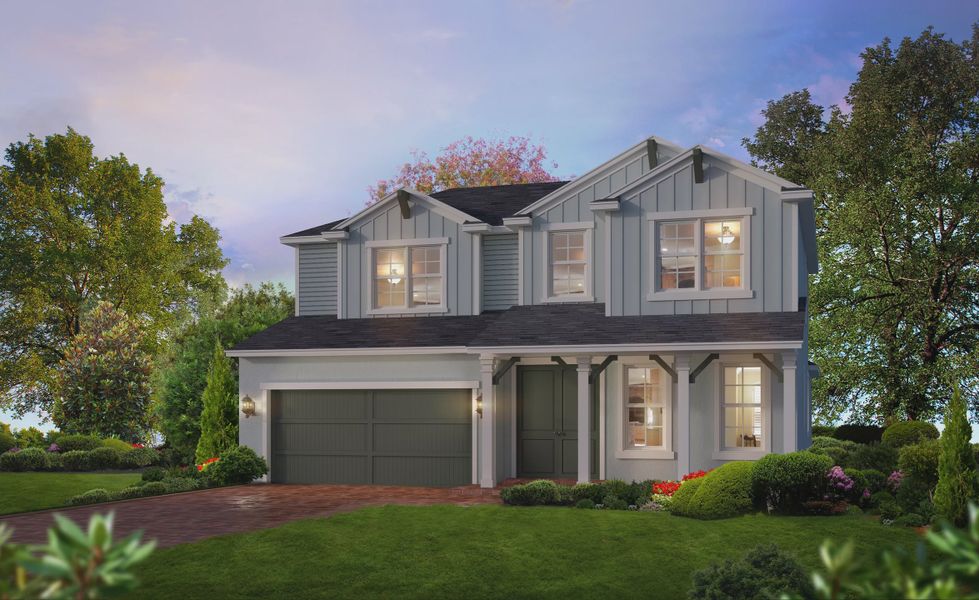 Representative exterior photo of a completed home built from the Santa Maria by ICI Homes in Woodhaven, Port Orange, FL (Image 2).