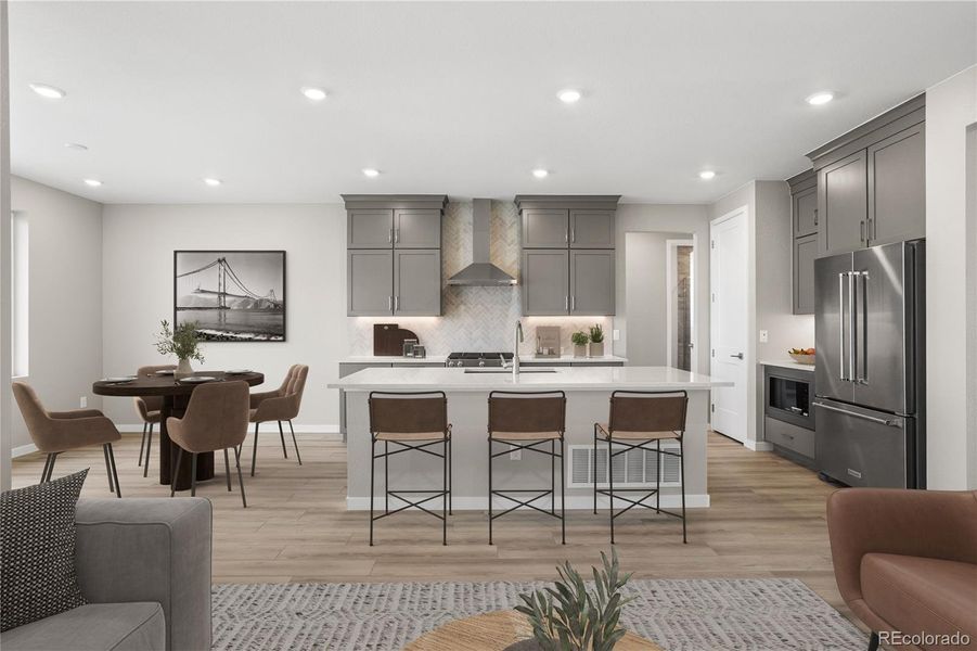 Furnished interior view inside a new home in Tribute at Lyric, Lone Tree (Image 34). Furnished interior view inside a new home in Tribute at Lyric, Lone Tree (Image 34).