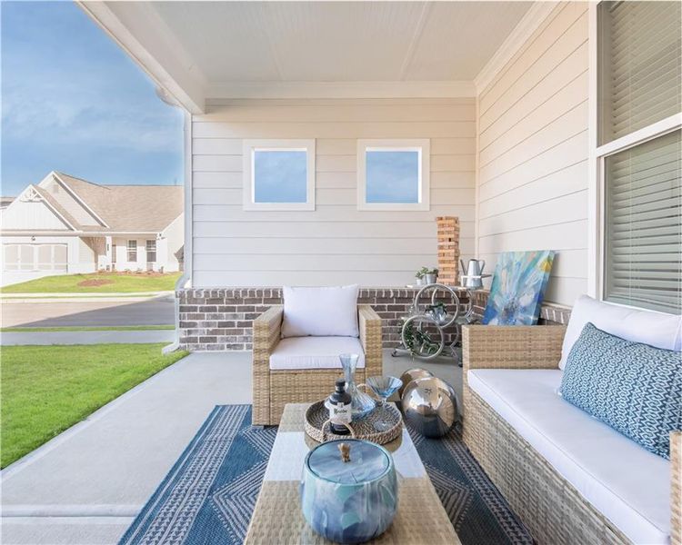 Exterior details and patio area of a home in Cooper's Walk, Loganville (Image 3).