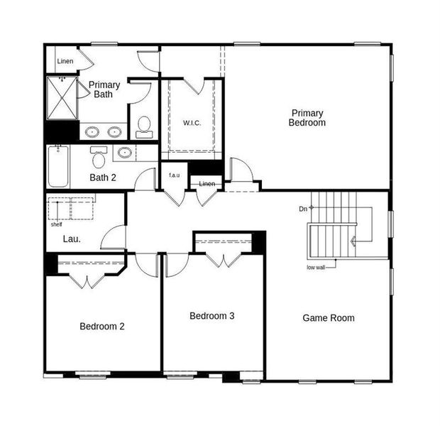 2D floor plan layout of this home in Eagle Creek, Denton, TX (Image 4). 2D floor plan layout of this home in Eagle Creek, Denton, TX (Image 4).