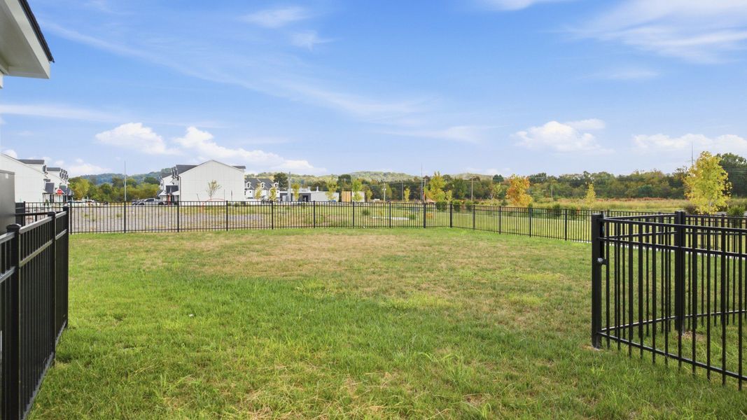 Convenient dog park in community