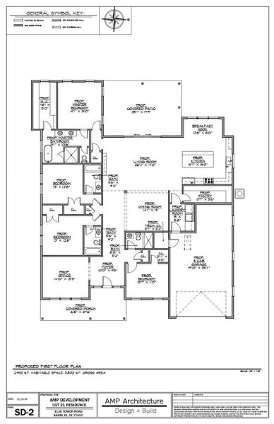 2D floor plan layout of this home in , Santa Fe, TX (Image 3).