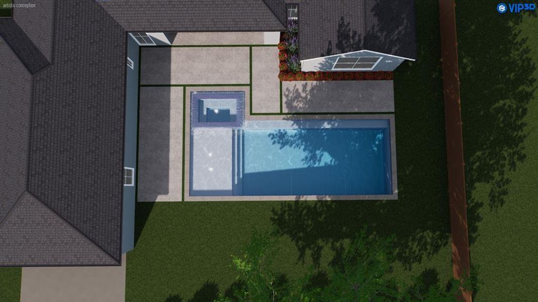 Exterior rendering of this home design in , Dallas, TX (Image 4).