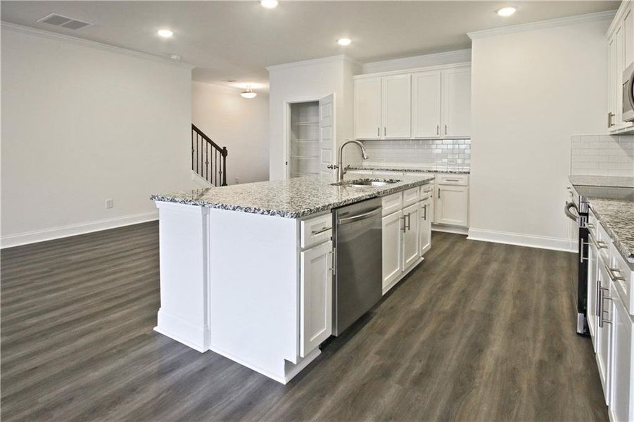 Furnished interior view inside a new home in Somerset at Riverbrook, Gainesville (Image 9). Furnished interior view inside a new home in Somerset at Riverbrook, Gainesville (Image 9).
