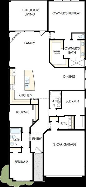2D floor plan layout of this home in Harvest Green - Reserve Collection, Richmond, TX (Image 3).