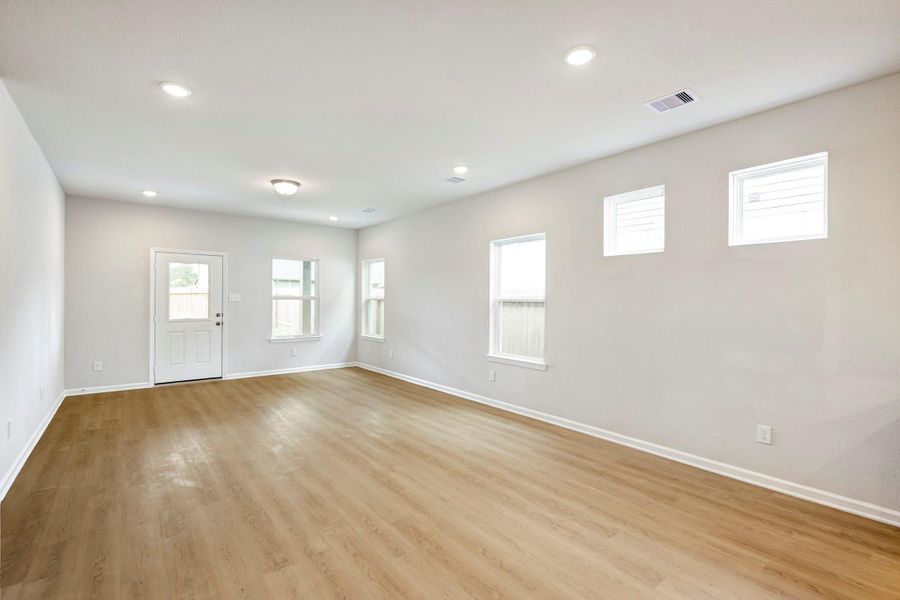 The Davenport II- Family Room. Sample floor plan photo used for illustrative purposes only. Upgrades, selections options, and colors will vary. The Davenport II- Family Room. Sample floor plan photo used for illustrative purposes only. Upgrades, selections options, and colors will vary.