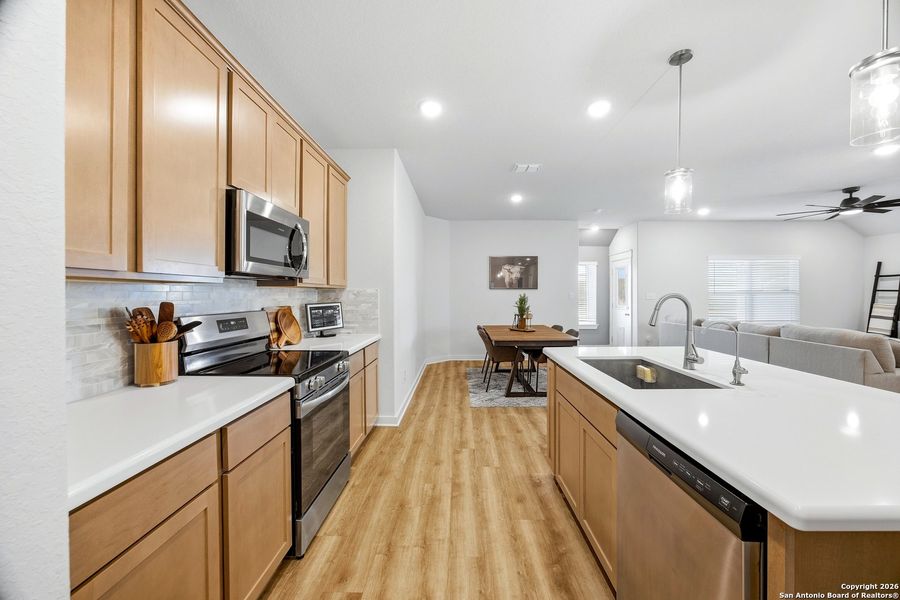 Furnished interior view inside a new home in , New Braunfels (Image 9).