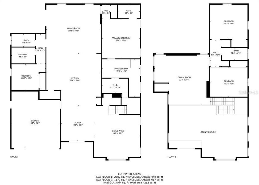 2D floor plan layout of this home in , St. Petersburg, FL (Image 3).