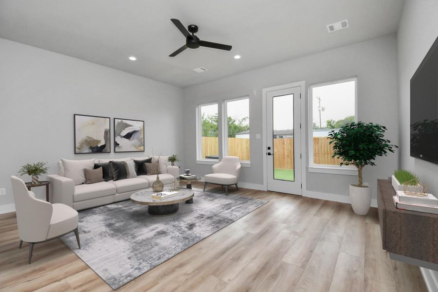 Furnished interior view inside a new home in , Houston (Image 7). Furnished interior view inside a new home in , Houston (Image 7).