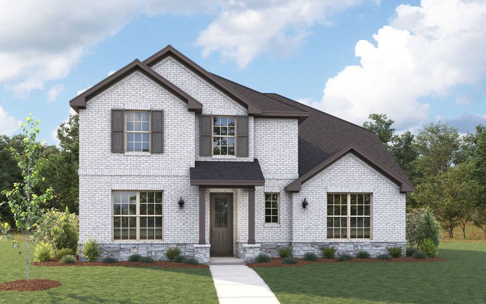 The Toledo - Traditional with Stone Elevation