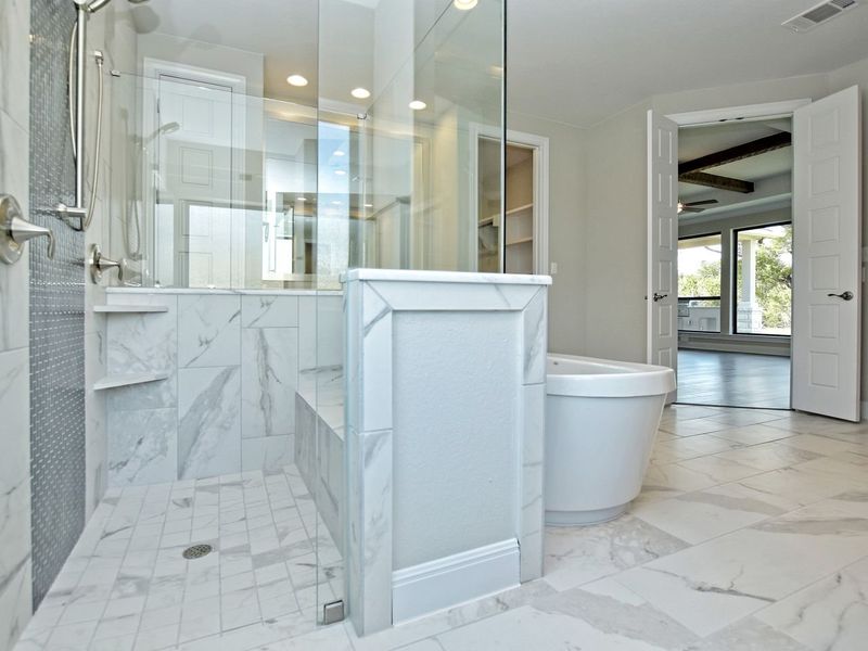 Representative furnished interior of a home built from the Madera II by Giddens Homes in Scofield Farms Estates, Georgetown (Image 168).