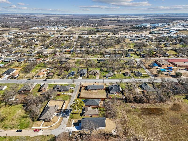 Birds eye view of property