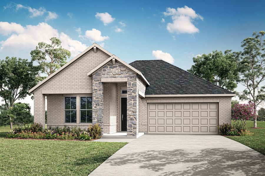 Representative exterior photo of a completed home built from the Madison by Tri Pointe Homes in Bridgewater, Midlothian, TX (Image 14).