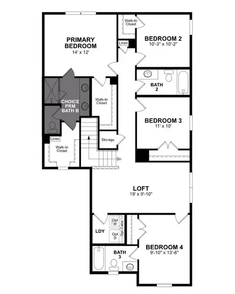 2D floor plan layout of this home in Somerset, Myrtle Beach, SC (Image 3).