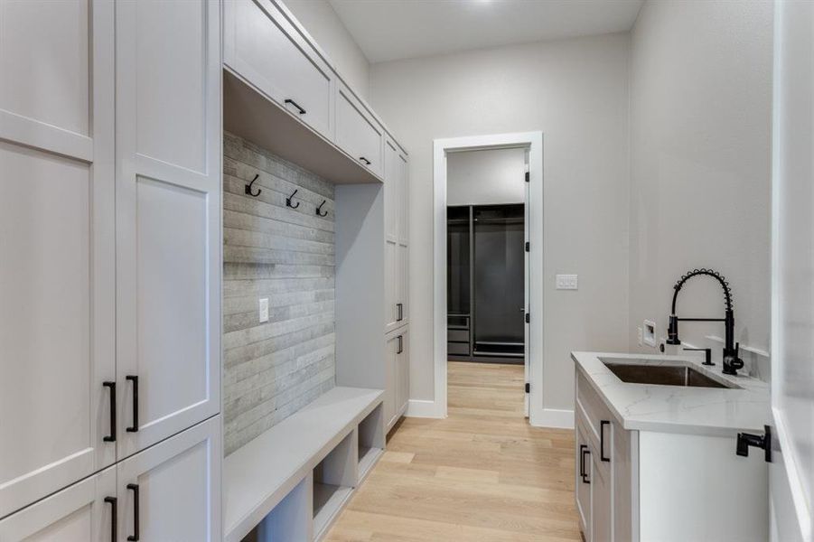 Mud room off the 3-car garage