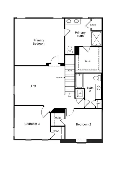 2D floor plan layout of this home in The Preserve at Legends Pointe I, Hudson, FL (Image 3).