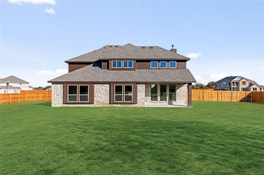 Exterior details and patio area of a home in Crystal Lake Estates, Red Oak (Image 3). Exterior details and patio area of a home in Crystal Lake Estates, Red Oak (Image 3).