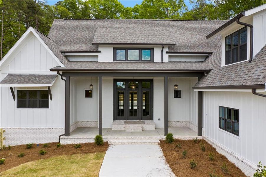 Front exterior of a new home in , Rydal, GA, highlighting curb appeal (Image 24). Front exterior of a new home in , Rydal, GA, highlighting curb appeal (Image 24).