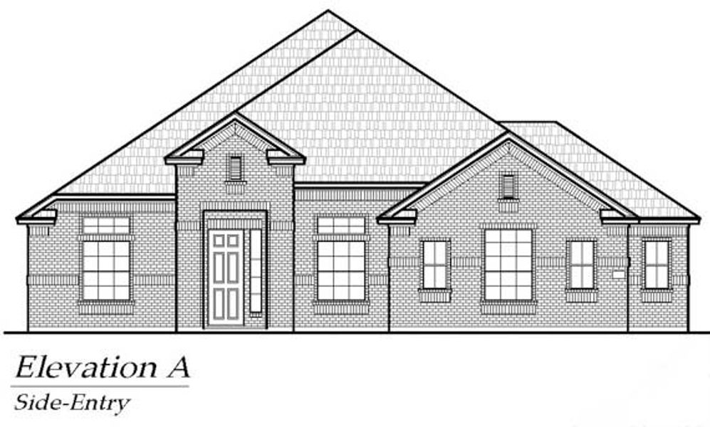 Exterior rendering of this home design in Lakeview Heights, Azle, TX (Image 5).