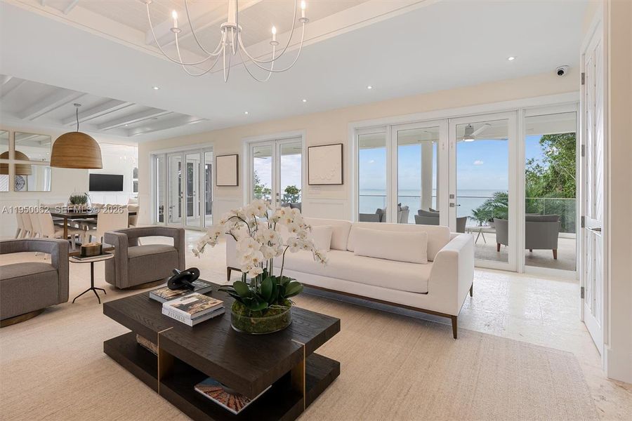 Furnished interior view inside a new home in , Islamorada, Village of Islands (Image 8).